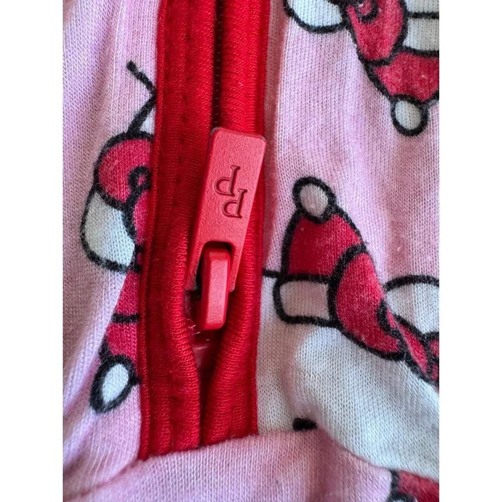 Posh Peanut Hello Kitty Christmas Bamboo Sleeper Pink Red Holiday 6-9M Romper